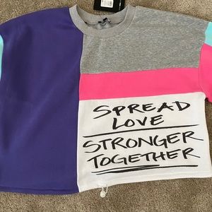FASHION NOVA-BRAND NEW CROP TOP SWEAT SHIRT